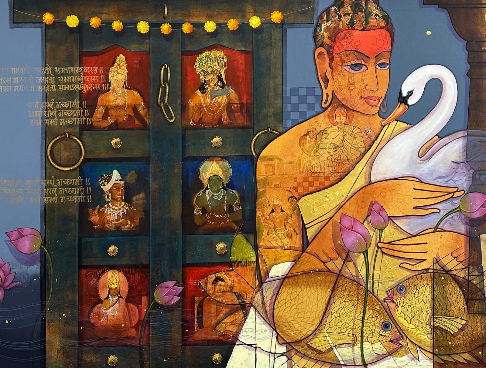 Buddha with door